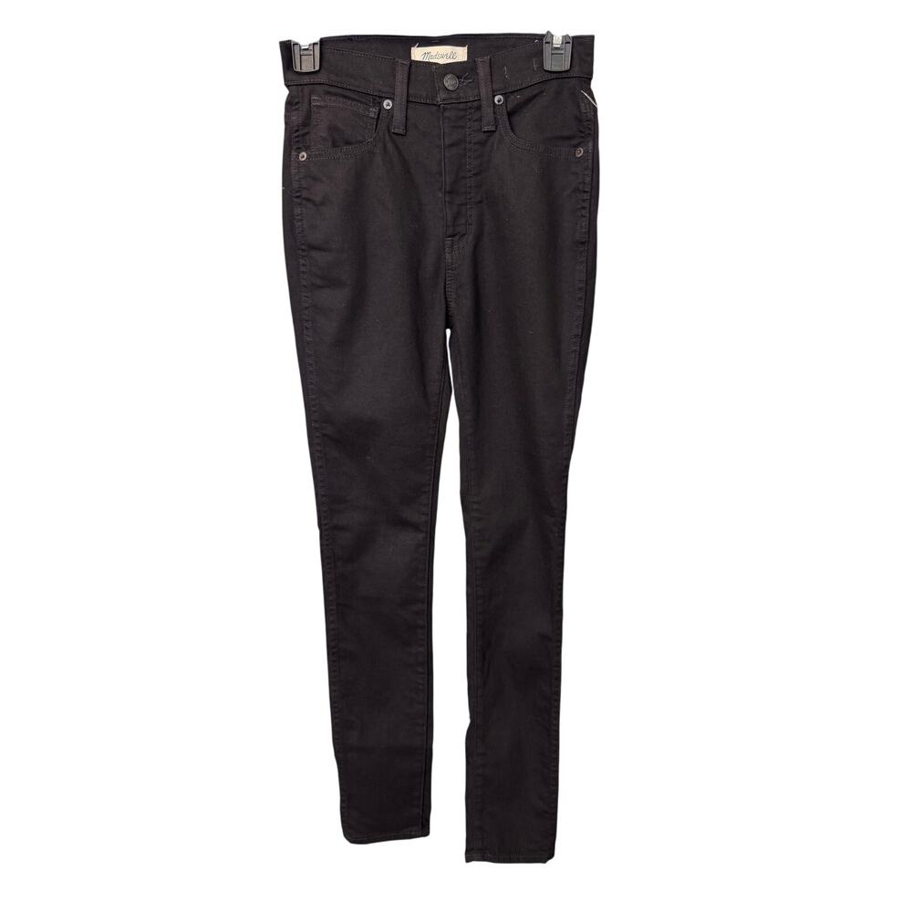New MADEWELL Women's Black Frost Stretch Tall 10" High-Rise Skinny Jeans Size 24 - Picture 4 of 9